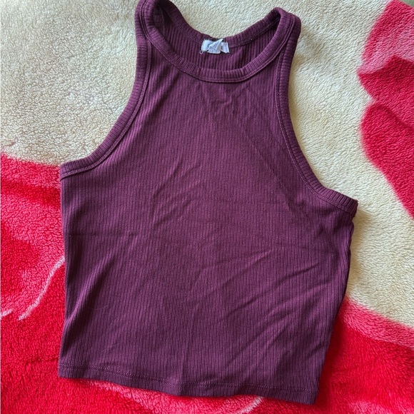 garage maroon tank halter top - Picture 1 of 5